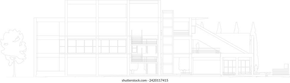 3D illustration of building project