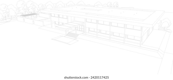Ilustración 3D del proyecto de construcción