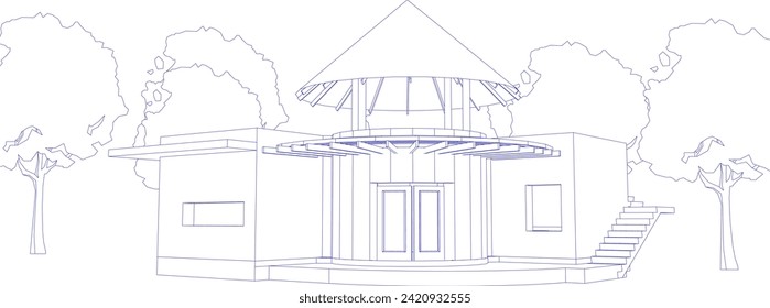 Ilustración 3D del proyecto de construcción