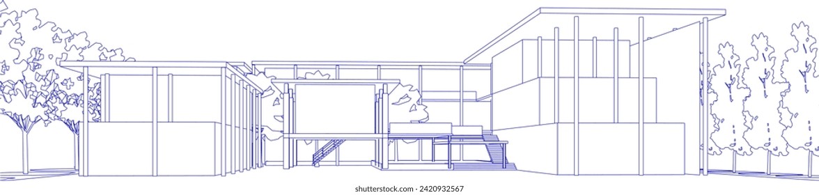 Ilustración 3D del proyecto de construcción