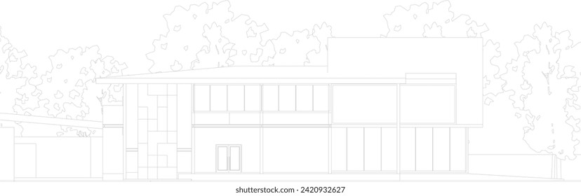 3D illustration of building project