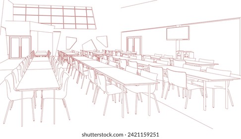 3D illustration of building project