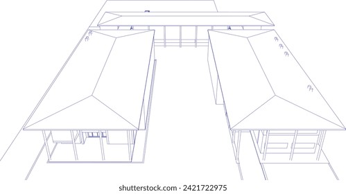 3D-Illustration des Bauprojekts