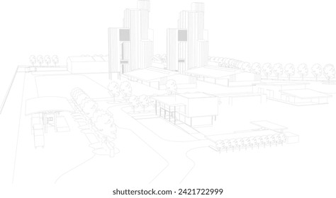 Ilustración 3D del proyecto de construcción