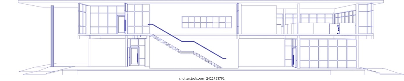 3D illustration of building project