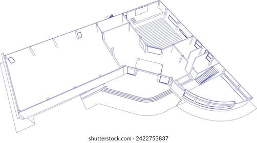 Ilustración 3D del proyecto de construcción