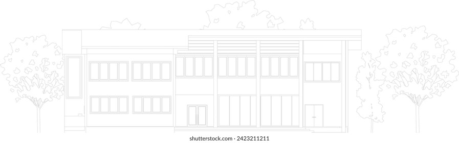 3D illustration of building project