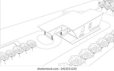 3D-Illustration des Bauprojekts