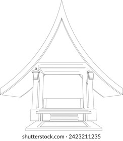 3D illustration of building project
