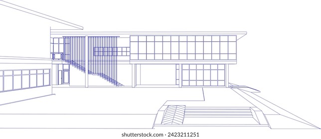 Ilustración 3D del proyecto de construcción