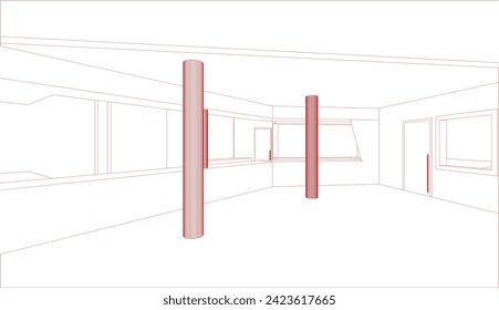 Ilustración 3D del proyecto de construcción