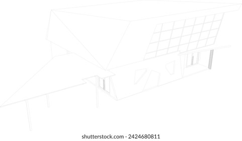 3D illustration of building project
