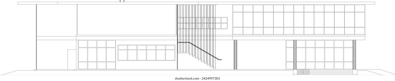 3D illustration of building project