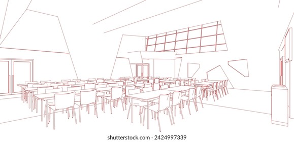 3D illustration of building project