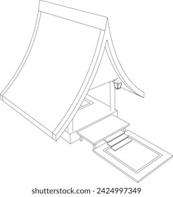 3D illustration of building project