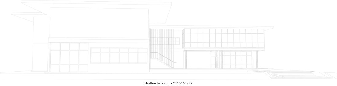 3D illustration of building project