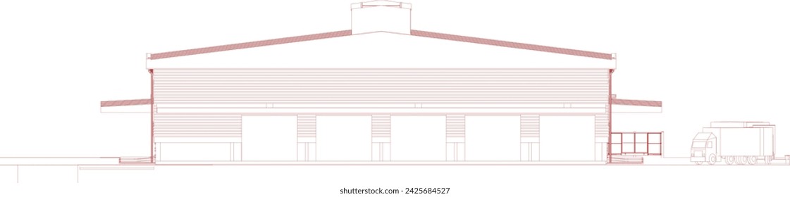 3D illustration of building project