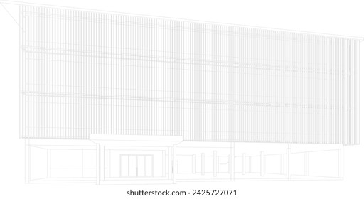 3D illustration of building project