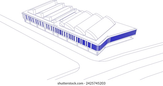 Ilustración 3D del proyecto de construcción