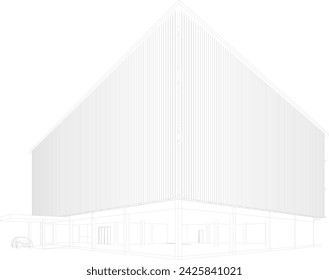 3D illustration of building project