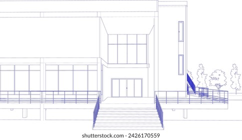 3D-Darstellung des Bauprojekts