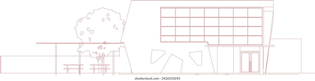 3D illustration of building project