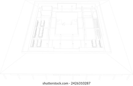 Ilustración 3D del proyecto de construcción
