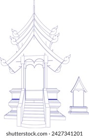 3D illustration of building project