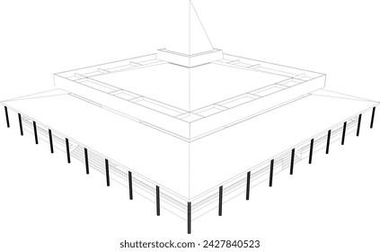 Ilustración 3D del proyecto de construcción