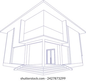 3D illustration of building project