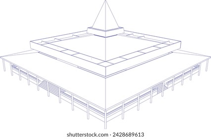 Ilustración 3D del proyecto de construcción