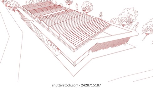 Ilustración 3D del proyecto de construcción