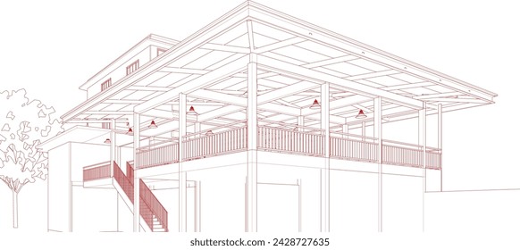 3D-Darstellung des Bauprojekts