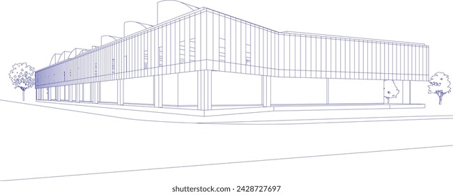 Ilustración 3D del proyecto de construcción
