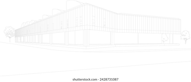 Ilustración 3D del proyecto de construcción