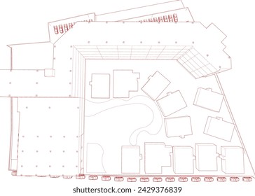 3D illustration of building project