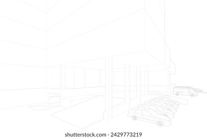 3D-Darstellung des Bauprojekts