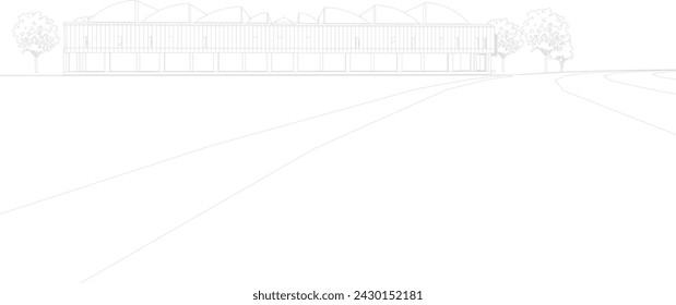 3D illustration of building project