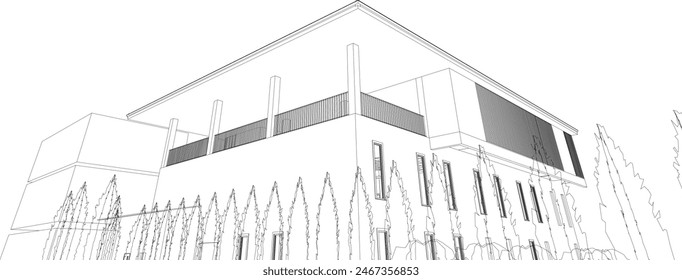 3D-Darstellung des Bauprojekts