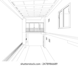 Ilustración 3D del proyecto de construcción