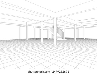 3D-Darstellung des Bauprojekts