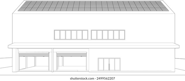 3D-Illustration des Bauprojekts