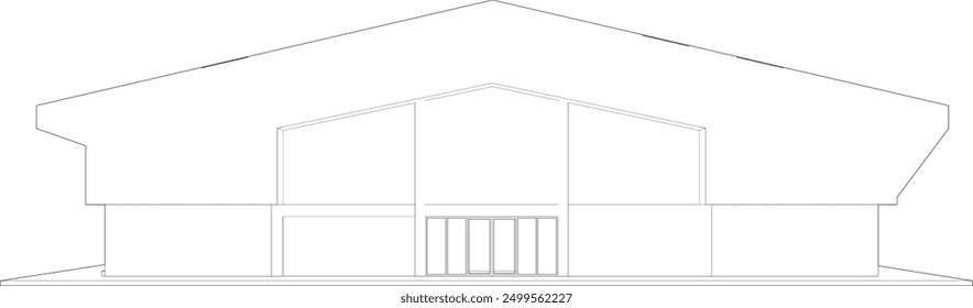 3D illustration of building project