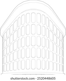 Ilustração 3D do projeto de construção