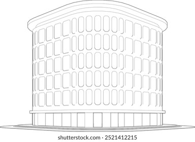 3D illustration of building project