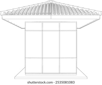 Ilustração 3D do projeto de construção