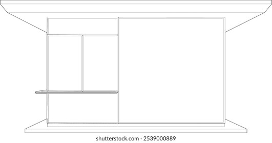 Ilustração 3D do projeto de construção