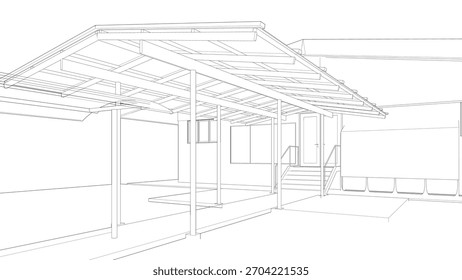 Ilustración 3D del proyecto de construcción