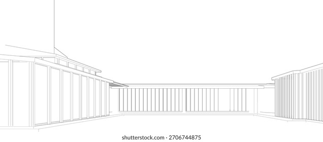 Ilustración 3D del proyecto de construcción