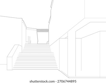 3D-Illustration des Bauprojekts
